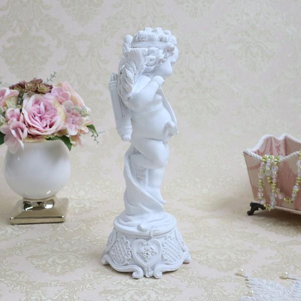 天使の置物 アローエンジェル A エレガント ローズ ホワイト Reqsc 952 贈答品 輸入雑貨 ハート バラ エンゼル