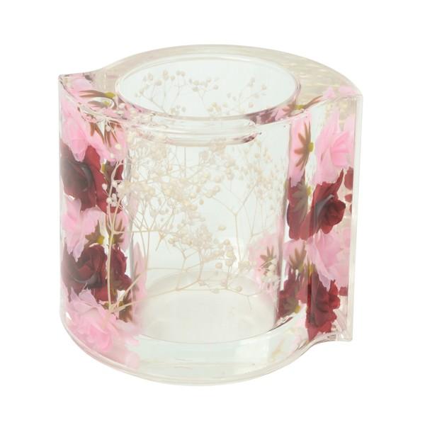 アクリル水中花 フリースタンド ミックスローズシリーズ 歯ブラシ立て 歯ブラシスタンド サニタリー ポット 小物