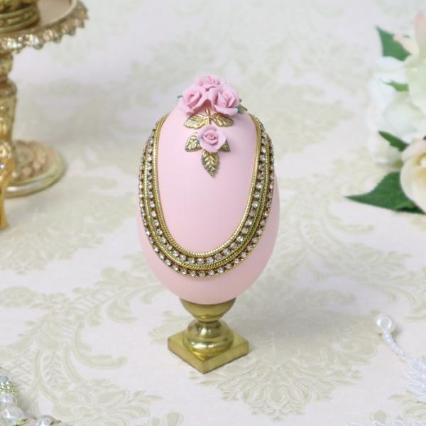 アートエッグ ピンク ゴールド アクセサリーケース バラ ローズ ピンク ゴールド エッグ 北欧 輸入雑貨 プレゼント 収納 送料無料 Refu ギフト 在庫一掃売り切りセール