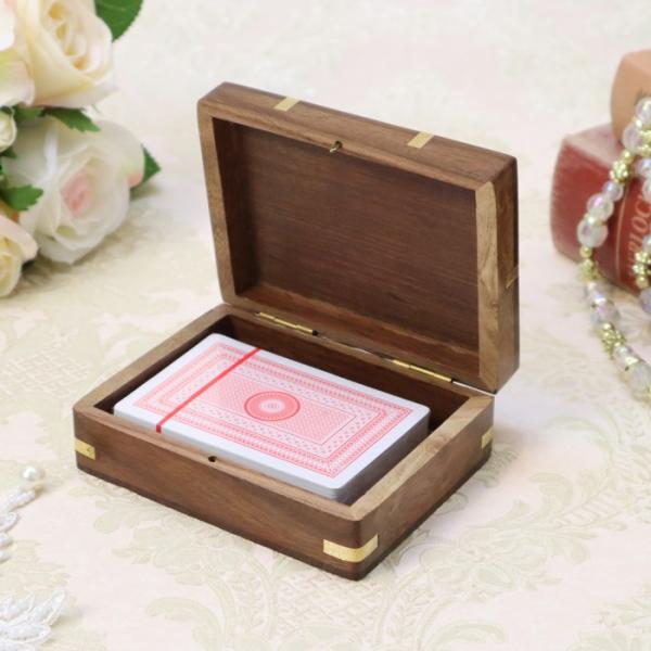 トランプボックス トランプ付き アンティーク レトロ トランプ ダイス ボックス ディスプレイ 真鍮 収納 開催中 Re おしゃれ 輸入雑貨 かわいい 北欧