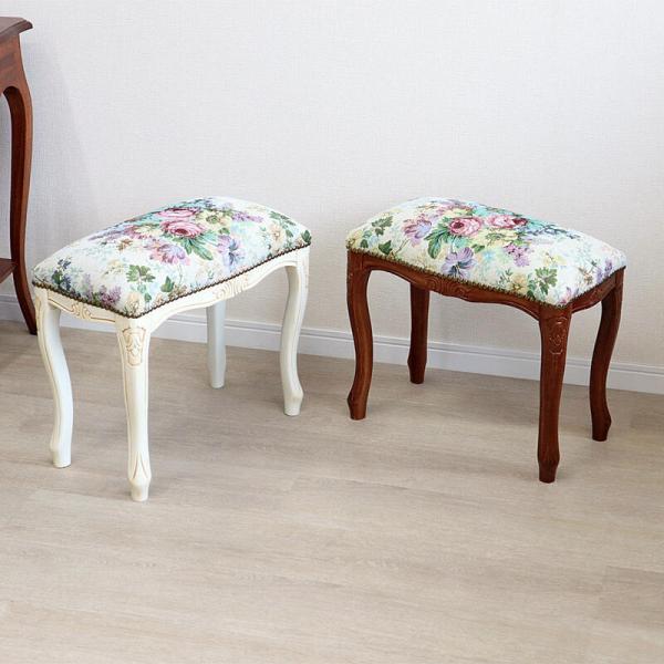 イタリア製 スツール ゴブランフラワー Sサイズ チェア クラシック