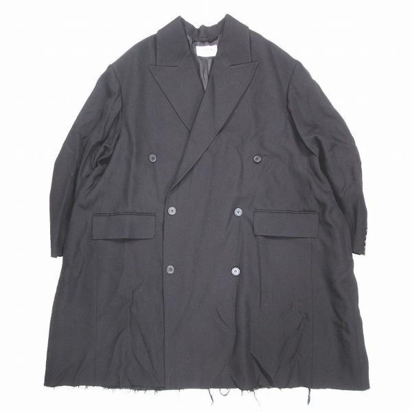 BALENCIAGA バレンシアガ ダブルブレストコート　本革　ウール 深緑 re-marque_allh1784ech2503ra