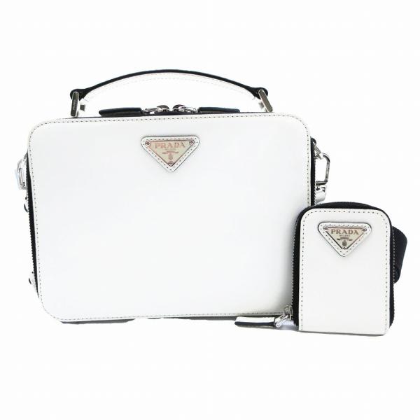 PRADA プラダ パテントレザー ブリック ポーチ付き 2WAY