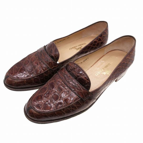 TANINO CRISCI タニノクリスチー クロコダイルレザー 本革 ローファー