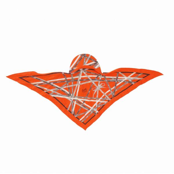 HERMES（エルメス） 美品 ボルデュックリボン 馬車ロゴプリント