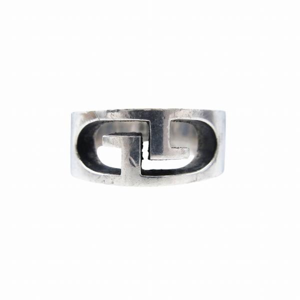 GUCCI（グッチ） ブランデット ダブルG ロゴリング 指輪 シルバー925