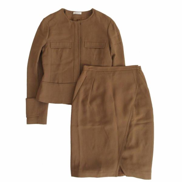 Nina Ricci ニナリッチ スカートスーツ 上下 セットアップ NINA RICCI 美品 ニナリッチ ウール シルクブレンド ジップ