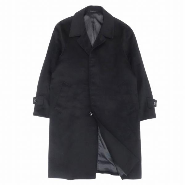 カシミヤ100％ ステンカラー 比翼 コート ジャケット ロング丈