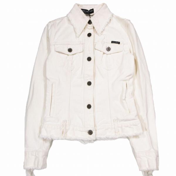 D&G ホワイト デニムジャケット DOLCE&GABBANA ドルチェアンドガッバーナ ホワイト デニム ジャケット