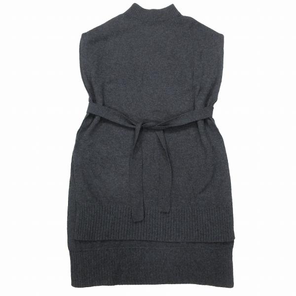 TICCA（ティッカ） 20AW スタンドネック ロング ニット ベスト ベルト