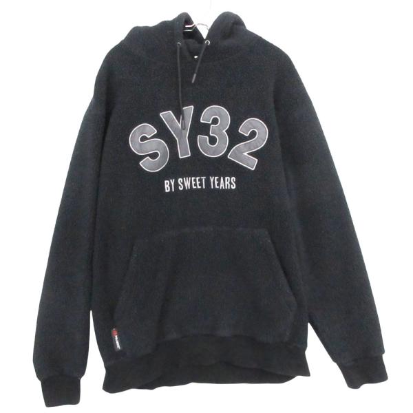 SY32 by sweet years エスワイサーティトゥ パーカー ロゴボアパーカー 長袖 フード ロゴ刺繍