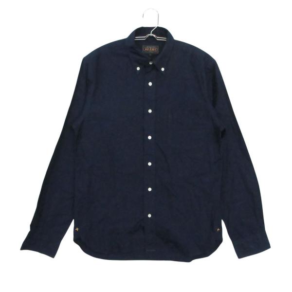 BEAMS PLUS ビームスプラス 長袖シャツ 日本製 ボタンダウン ネイビー S 【S】 メンズ 【中古】
