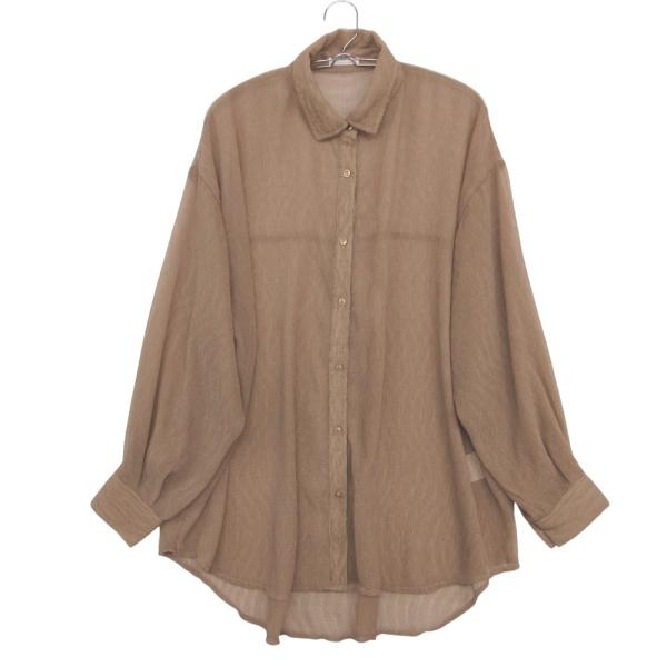 URBAN RESEARCH アーバンリサーチ 長袖シャツ プリーツ シアー シースルー ブラウス IT34-23B002