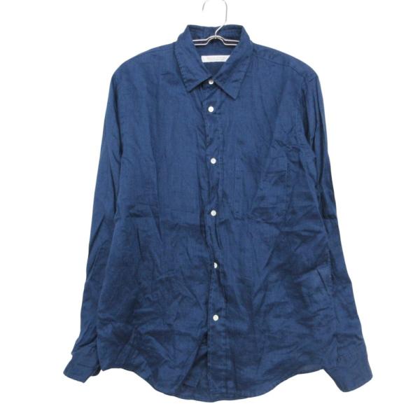 JOURNAL STANDARD ジャーナルスタンダード 長袖シャツ リネン トップス ブラウス ネイビー S 【S】