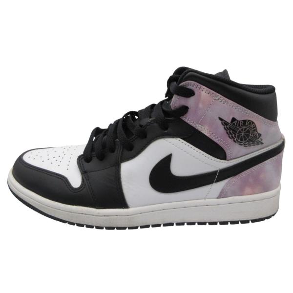 NIKE ナイキ スニーカー AIR JORDAN1 エアジョーダン1 ミッド SE タイダイ パープル メンズ 【中古】