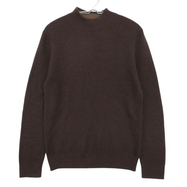 BEAMS HEART ビームスハート ニット ウール混 長袖 モックネック ブラウン S メンズ 【中古】