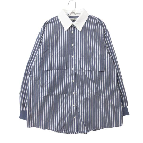 niko and... ニコアンド 長袖シャツ 美品 MODE NORM CORE 2WAY カラービッグロングシャツ 襟付き