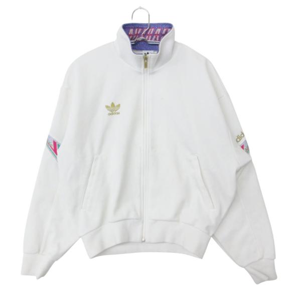 adidas アディダス ジャージ アウター ジップアップ ロゴ 襟裏地デザイン