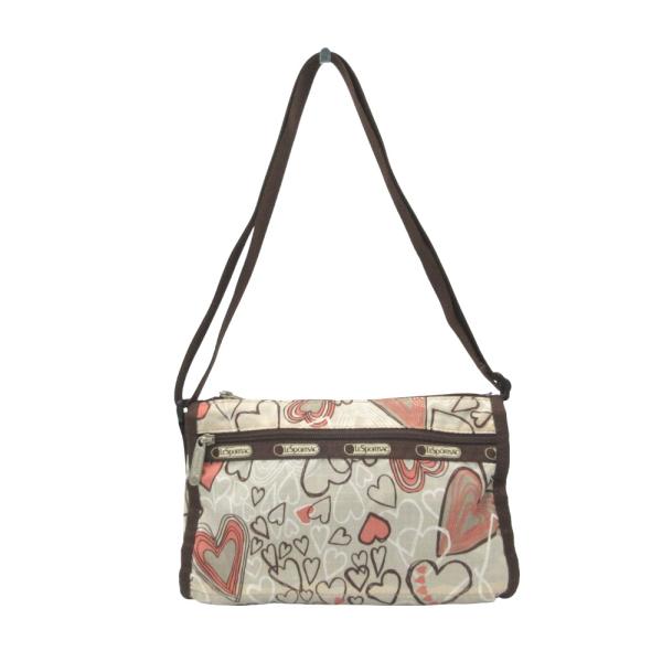 LeSportsac レスポートサック ショルダーバッグ ミニ ハートロゴ 肩掛け 鞄 カバン ブラウン