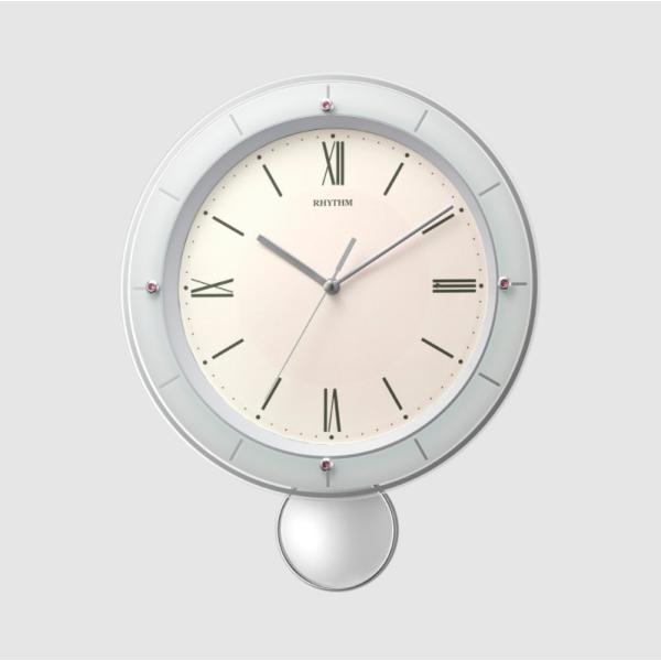 【新品】RHYTHM ソフレールS 振子時計 ピンク SEIKO（セイコー） RHYTHM(リズム) ソフレールS 振り子時計 クリスタル