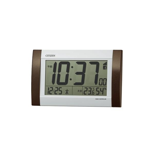 CITIZEN デジタル時計 温度湿度表示 電波時計 CITIZEN 電波時計 温度計 湿度計 シチズン 大画面 目覚まし時計