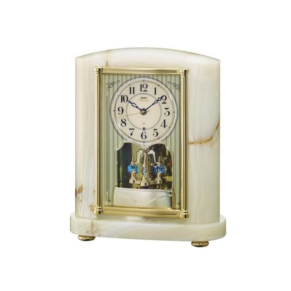 ☆オニキスの置き時計 SEIKO EMBLEM セイコーエムブレム オニキス枠 電波 置時計 HW465G