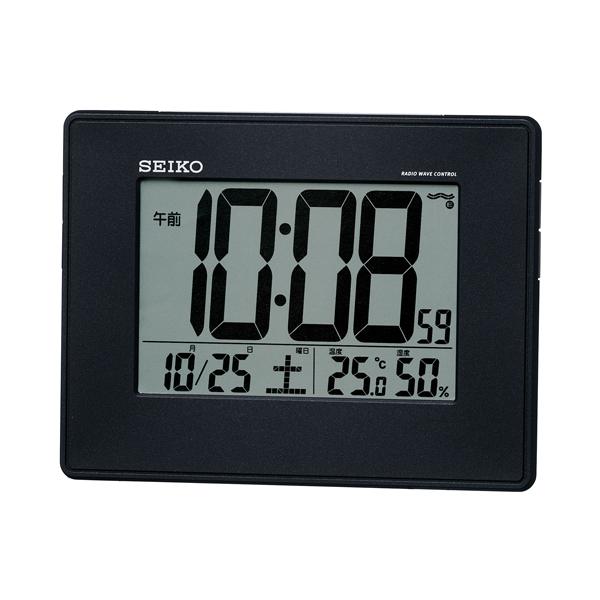 他サイト： SEIKO 電波デジタル 掛け置き兼用 温湿度表示付き 目覚まし時計 SQ770Kの商品画像