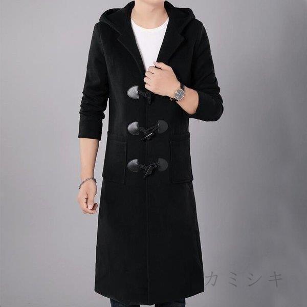 ファッション お買物マラソン最大1000円offクーポンあり メンズロング丈ダッフルコートメルトンフードビジネス厚手アウターコート防寒細身 Pcqpowe6wa Core Compliance Com