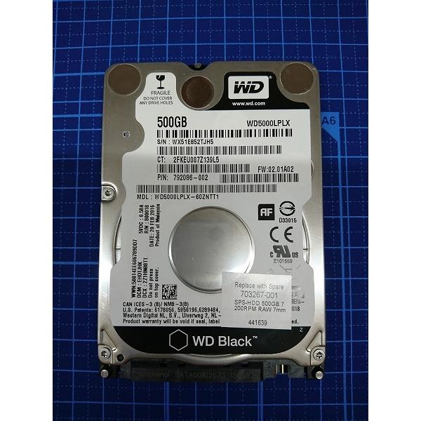 ノートパソコン Wd 中古ハードディスク 2 5インチ Sata 500ｇｂ 使用5000時間以内 フォーマット済 交換増設用 動作確認済 Y037 Re Works 通販 Yahoo ショッピング