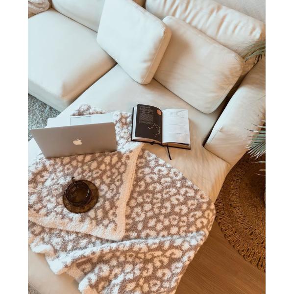 ヒョウ柄 ブランケット 膝かけ おしゃれ レオパード ハーフケット ソ