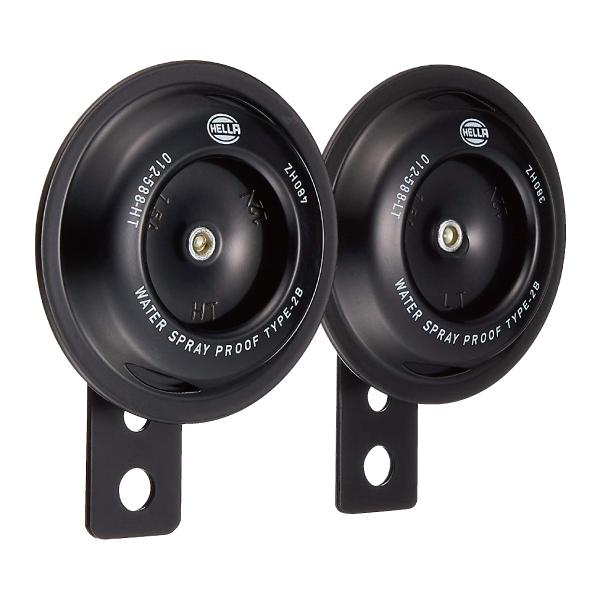 Hella バイク用ブラック ツイン トーン ホーン 高音 低音2個入り 12v車専用 Ra001 リアクト 通販 Yahoo ショッピング