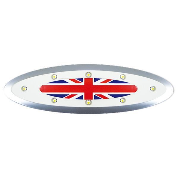 BMW ミニ R56/R57 2007-2015 R.A.C 8LED インテリア ルーム ライト ホワイト/シルバー リム