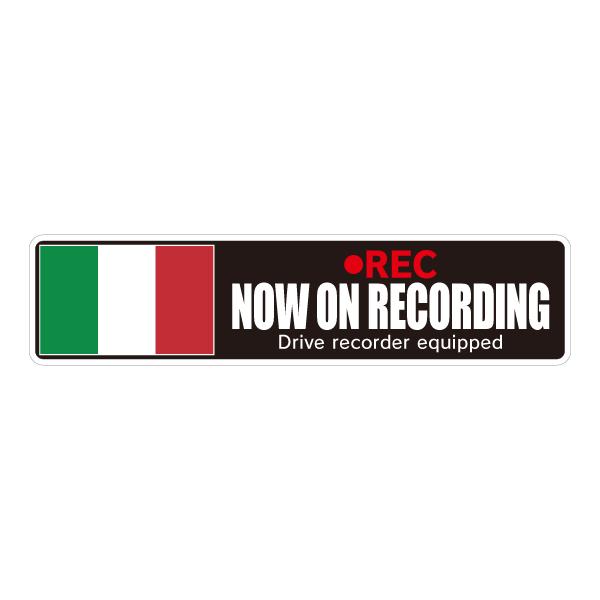 RAC ドライブレコーダー ドラレコ ステッカー 国旗タイプ イタリア A  サイズ幅13.3cmｘ高3.2cm 内容1枚入