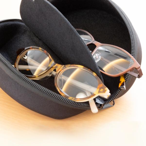 名古屋眼鏡 2本収納できるメガネケース セミハードタイプ : メガネ