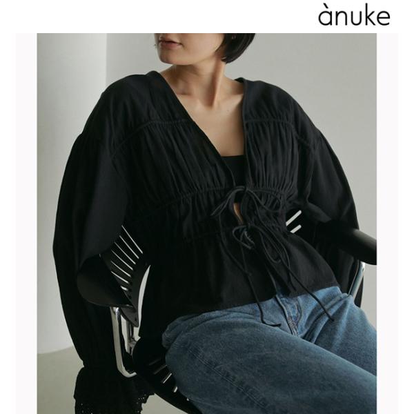 anuke 即日発送(火曜除く)/anuke アンヌーク Vneck Lace Blouse 