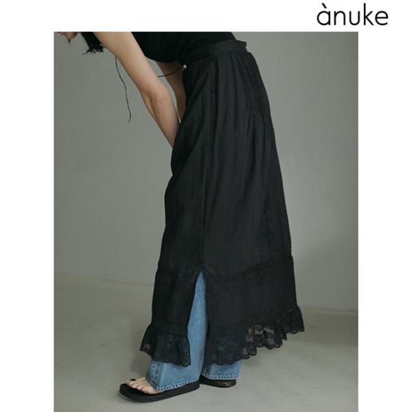 anuke 即日発送(火曜除く)/anuke アンヌーク Tuck Lace Skirt anuke 即日発送(火曜除く)/anuke アンヌーク Tuck Lace Skirt