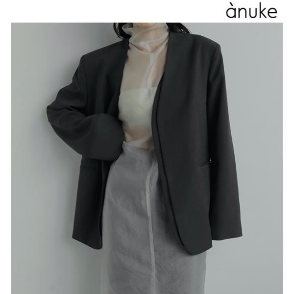 新品　anuke アンヌーク Collarless Over Jacket ànuke online store（アンヌーク） / Collarless Over