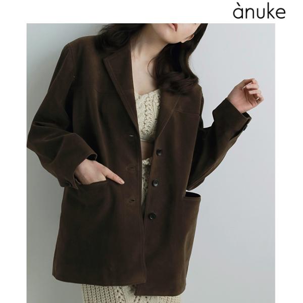 anuke Eco Suede Jacket 38 新品 anuke 即日発送/anuke アンヌーク Eco