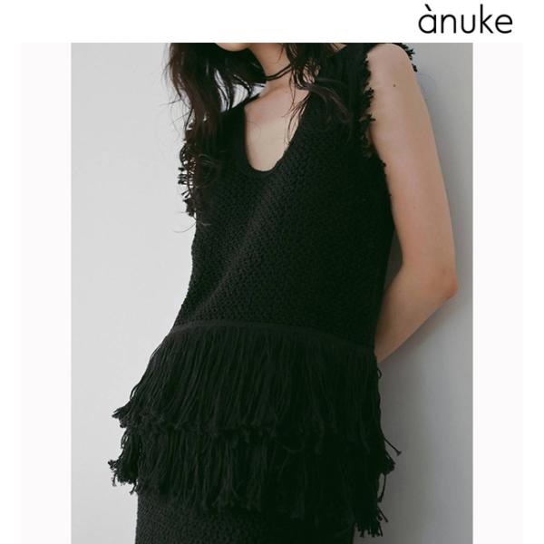 anuke（アンヌーク） ＼SALE40%OFF／即日発送/anuke Fringe Knit