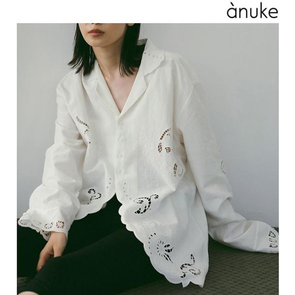 【アンヌーク】完売レアCutwork Opencollar Shirts シャツ anuke（アンヌーク） 予約商品/anuke Cutwork Opencollar Shirts