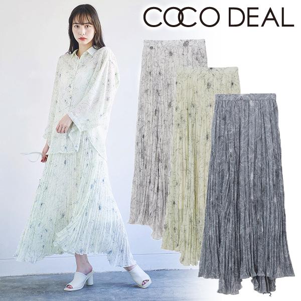10 Off11 12 木 まで 即日発送 Cocodeal ココディール アートフラワープリントシフォンプリーツスカート fw新作 あすつく Co 3011 セレクトショップreal 通販 Yahoo ショッピング