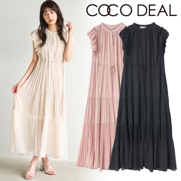 即日発送 COCODEAL ココディール プリーツティアードフリルワンピース 