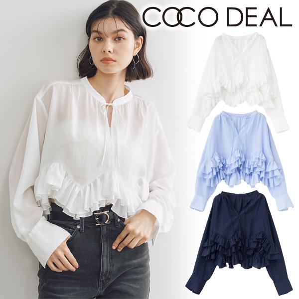 ココディール 【SOLD OUT】COCODEAL ヘムフリルブラウス ココディール 【SOLD OUT】COCODEAL ヘムフリルブラウス