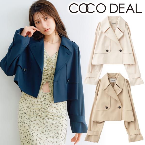 ココディール 土日も即日発送/COCODEAL ショートトレンチコート ココディール 土日も即日発送/COCODEAL ショートトレンチコート