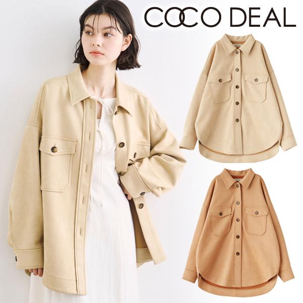 ココディール 【SOLD OUT】COCODEAL スウェードシャツブルゾン ココディール 【SOLD OUT】COCODEAL スウェードシャツブルゾン