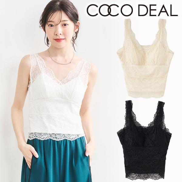 即完　ココディール　新品タグ付　フルールレースブラトップ　25AW ココディール（COCO DEAL） ＼SALE40%OFF／即日発送/COCODEAL カップ