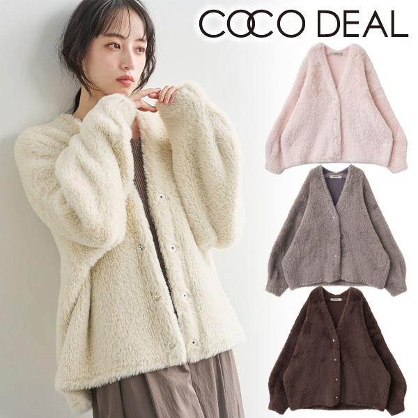 即日発送/COCODEAL ココディール ダブルフェイスフェザーニットアウター 76633255 キャンセル返品不可