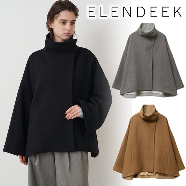 新品タグ付】ELENDEEK CAPE STAND COLLAR CT