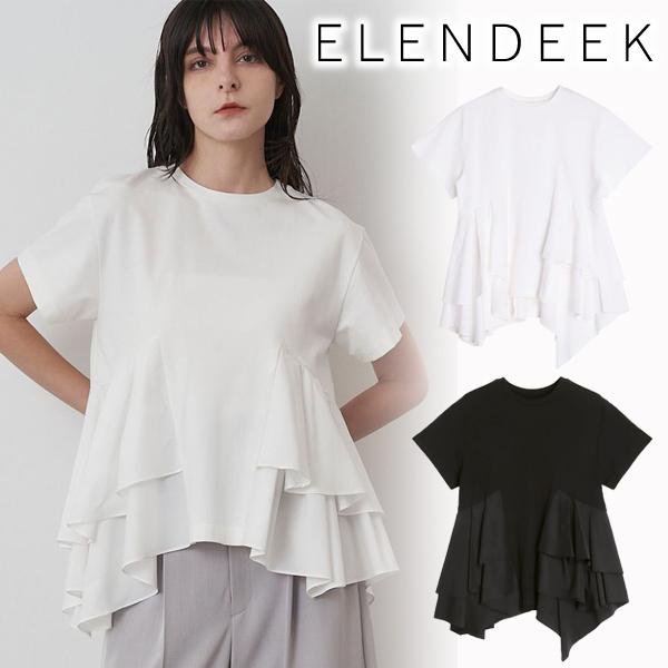 新品 タグ付き エレンディーク トップス タグ付新品！！ELENDEEK エレンディーク クロス2WAYトップスの通販 by