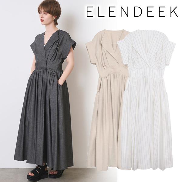 ＼期間限定10%OFF／即日発送/ELENDEEK エレンディーク  OPEN COLLAR SHIRT OP 512640320201 2026秋冬 キャンセル返品不可